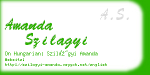 amanda szilagyi business card